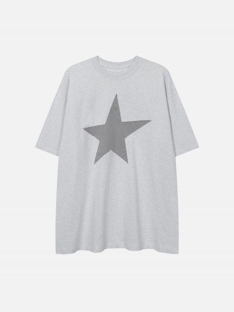 Abricot  T Shirts Aelfric Eden Star Applique Graphique Tee - XOY-2761861